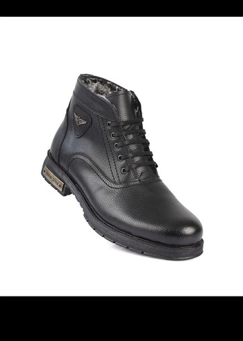 Kürk Detaylı Erkek Biker Bot Kahverengi - Görsel 2