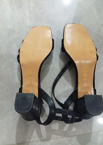 Siyah  Topuklu Kadın Ayakkabı - Görsel 4