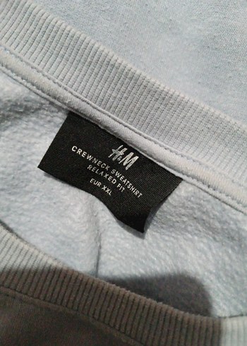 Mavi Rahat Kesim Midi Sweatshirt - Görsel 3