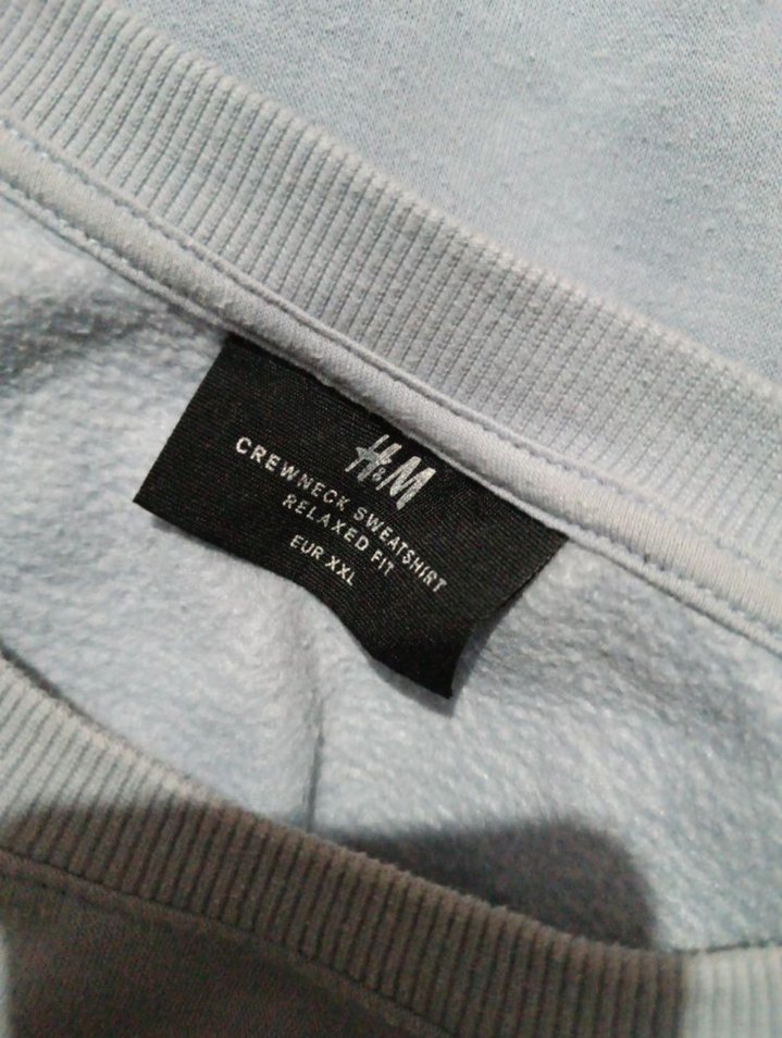 Mavi Rahat Kesim Midi Sweatshirt - Görsel 3