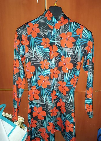 Çiçek Desenli Uzun Haşema - Görsel 2