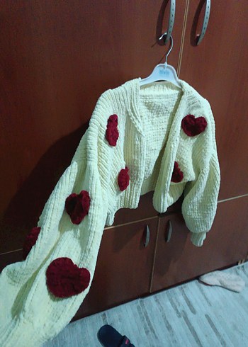 Nakışlı Beyaz Kadın Mini Hırka - Görsel 2