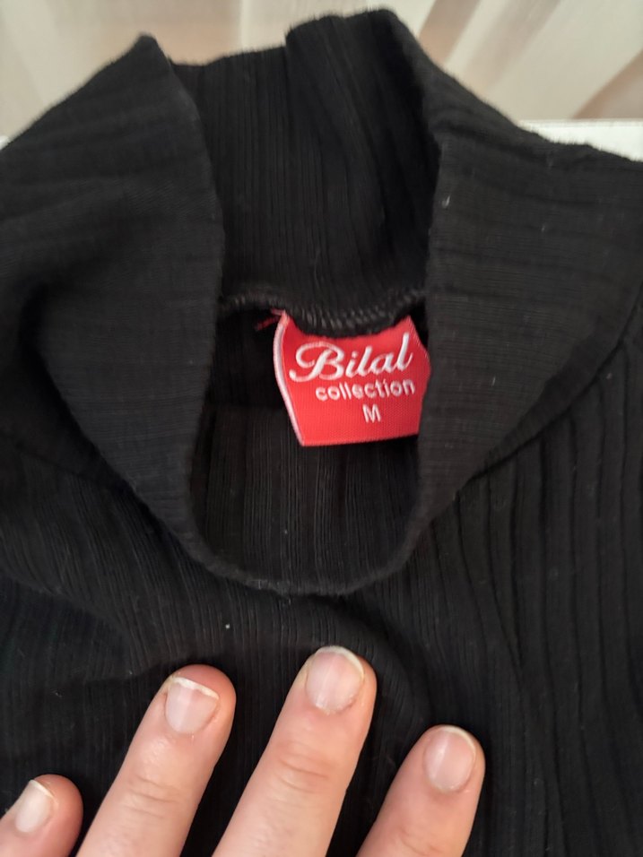 Uzun Kol siyah Uzun Elbise - Görsel 2