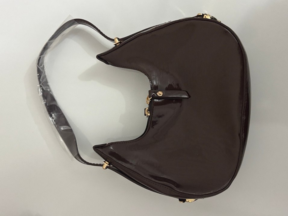 Kahverengi Deri Tokalı Kadın Çantası - Görsel 2