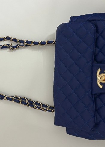 Zincir Detaylı Mavi Kadın Çanta - Görsel 2