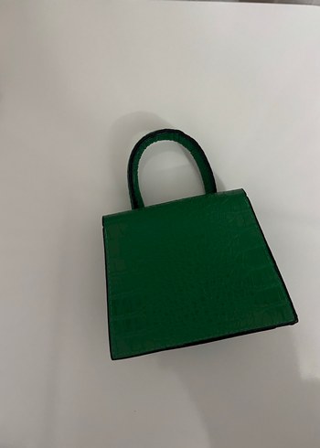 Yeşil Yılan Derisi Desenli Kadın Deri Çanta - Görsel 3