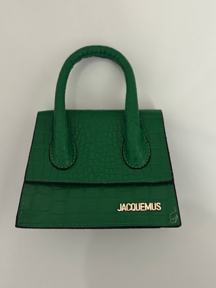 Yeşil Yılan Derisi Desenli Kadın Deri Çanta - Görsel 2