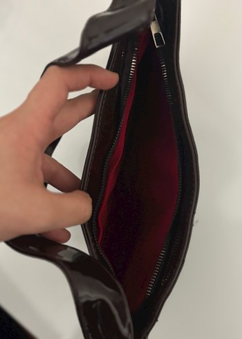 Parlak Kahverengi Deri Kadın Çanta - Görsel 2