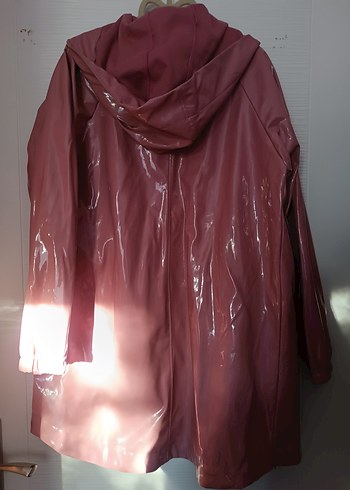 Pembe Parlak Yağmurluk - Görsel 7