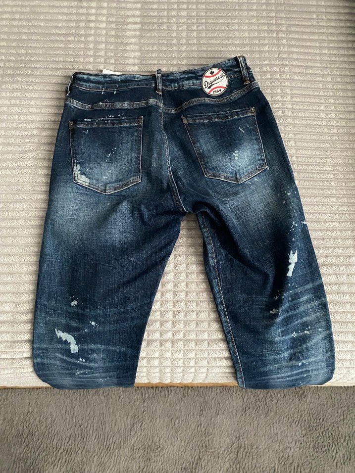 Koyu Mavi Rahat Kesim Erkek Kot Pantolon - Görsel 2