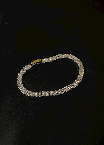 Gri Yılan Desenli Zincir Detaylı Kadın Bileklik - Görsel 2