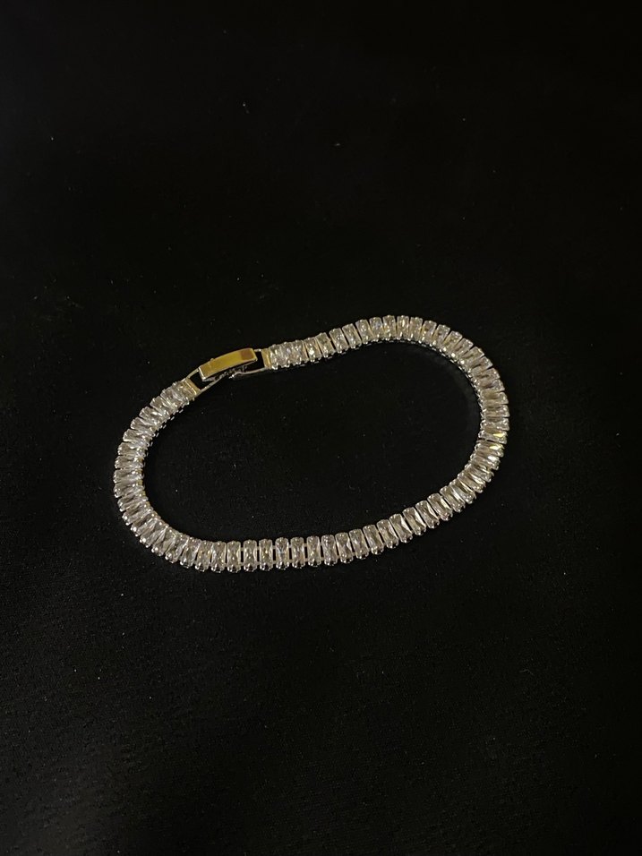 Gri Yılan Desenli Zincir Detaylı Kadın Bileklik - Görsel 2