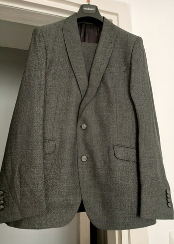 Gri Düğmeli Erkek Ofis Takımı beden 48/4 drop!!! - Görsel 2