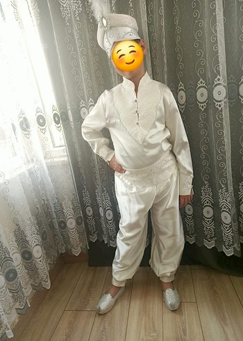 Çocuk Beyaz Etnik Drapeli Takım - Görsel 3