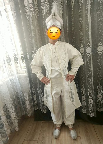 Çocuk Beyaz Etnik Drapeli Takım - Görsel 2