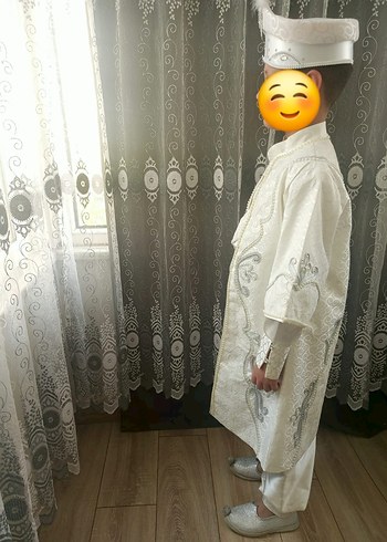 Çocuk Beyaz Etnik Drapeli Takım - Görsel 5