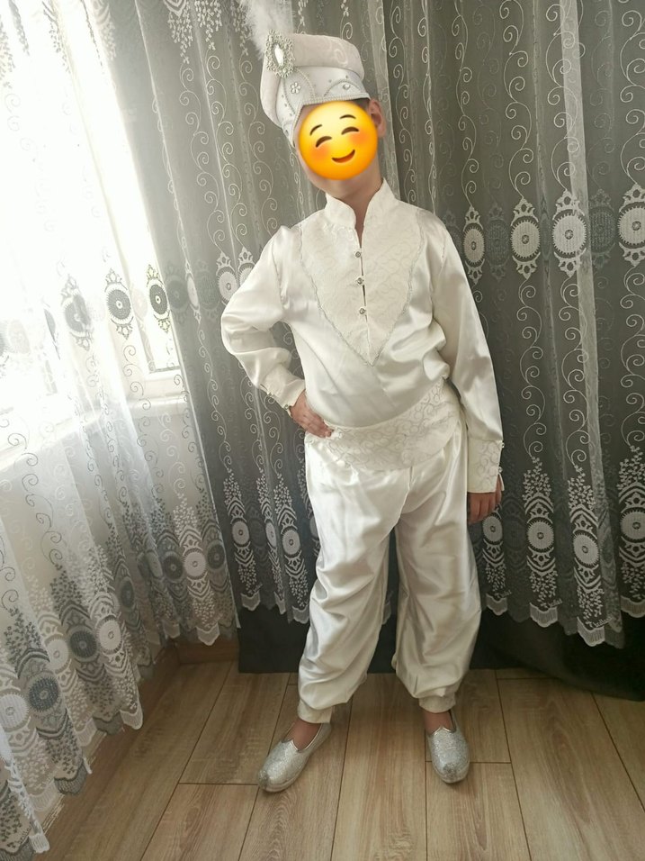 Çocuk Beyaz Etnik Drapeli Takım - Görsel 3