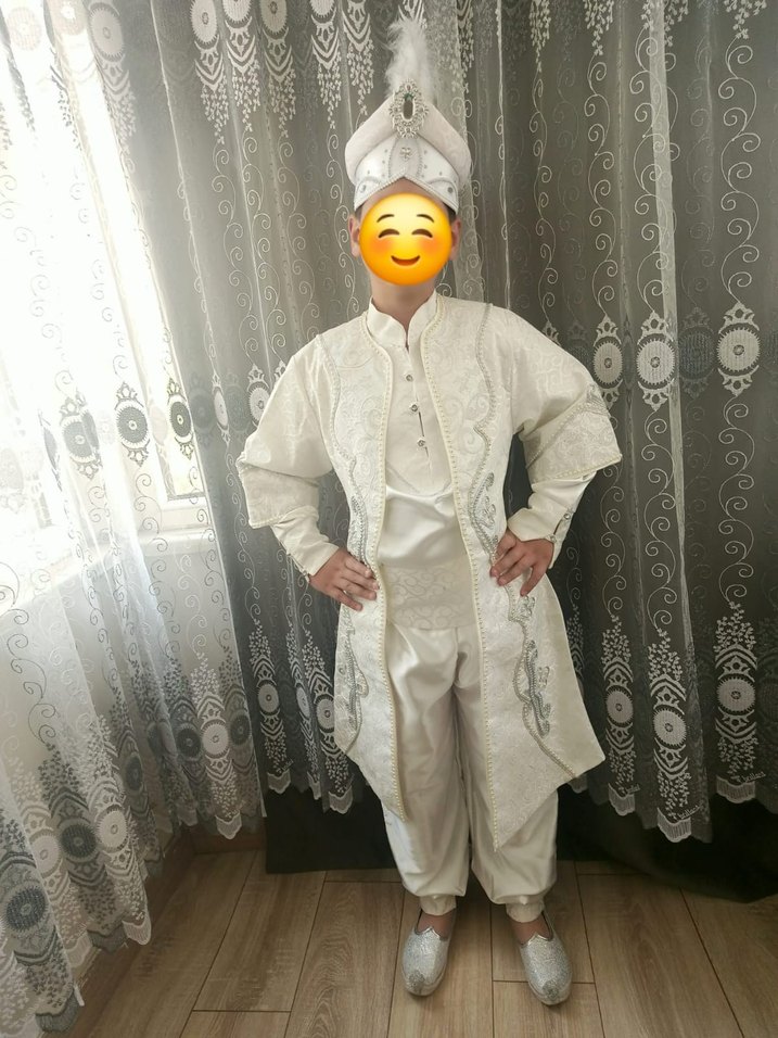 Çocuk Beyaz Etnik Drapeli Takım - Görsel 2