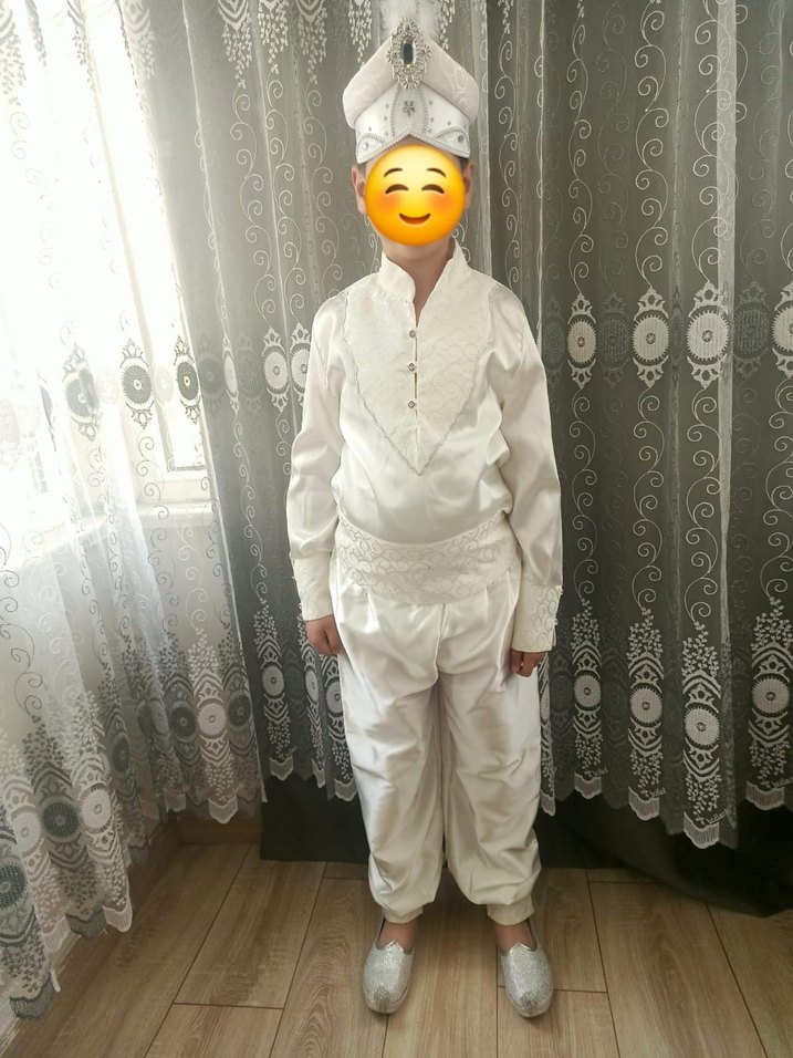 Çocuk Beyaz Etnik Drapeli Takım - Görsel 4