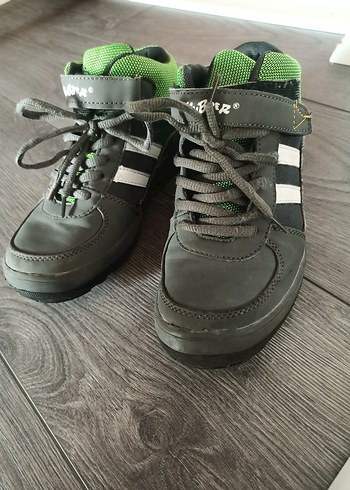 Gri Erkek Çizme Velcro Bağcıklı - Görsel 2