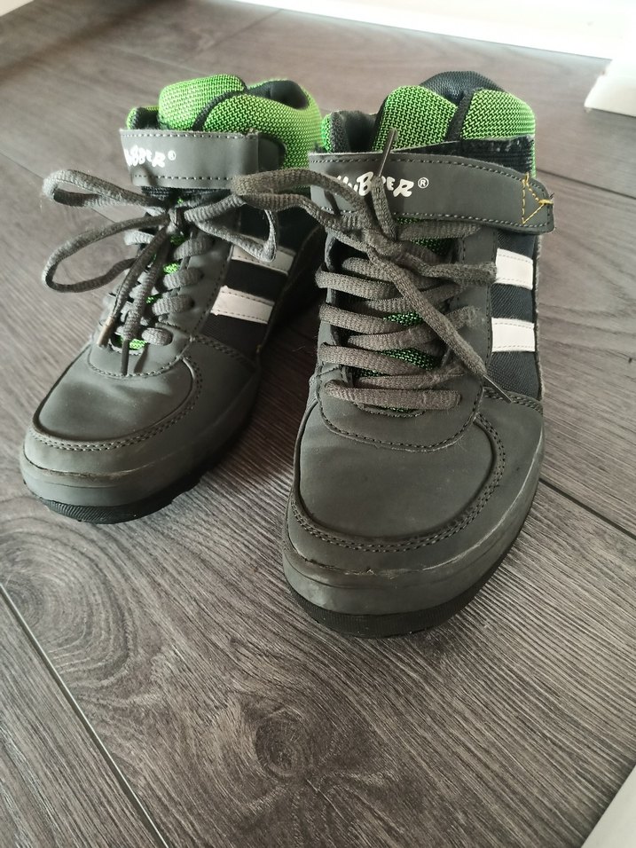 Gri Erkek Çizme Velcro Bağcıklı - Görsel 2