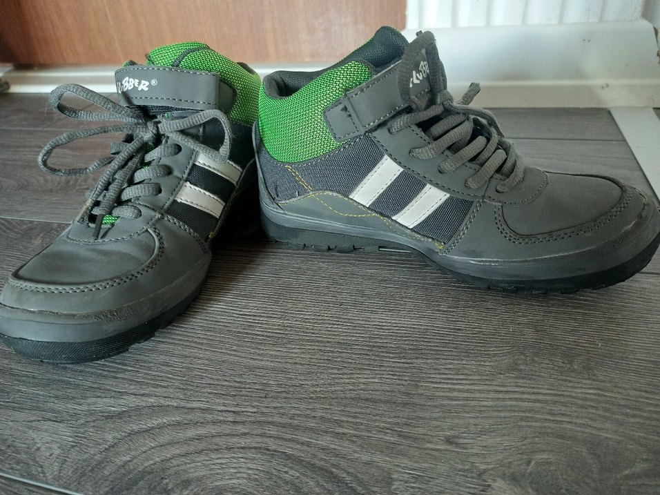 Gri Erkek Çizme Velcro Bağcıklı - Görsel 3