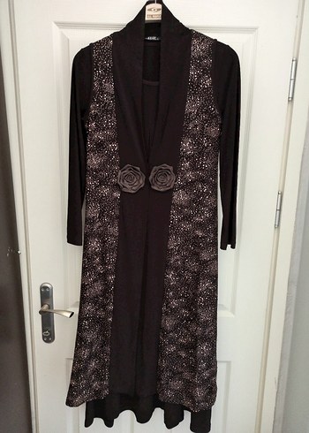 Uzun Kahverengi Gotik Kadın Elbise - Görsel 2