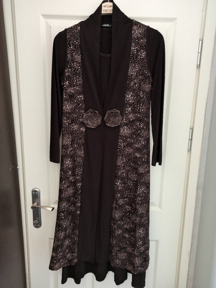 Uzun Kahverengi Gotik Kadın Elbise - Görsel 2