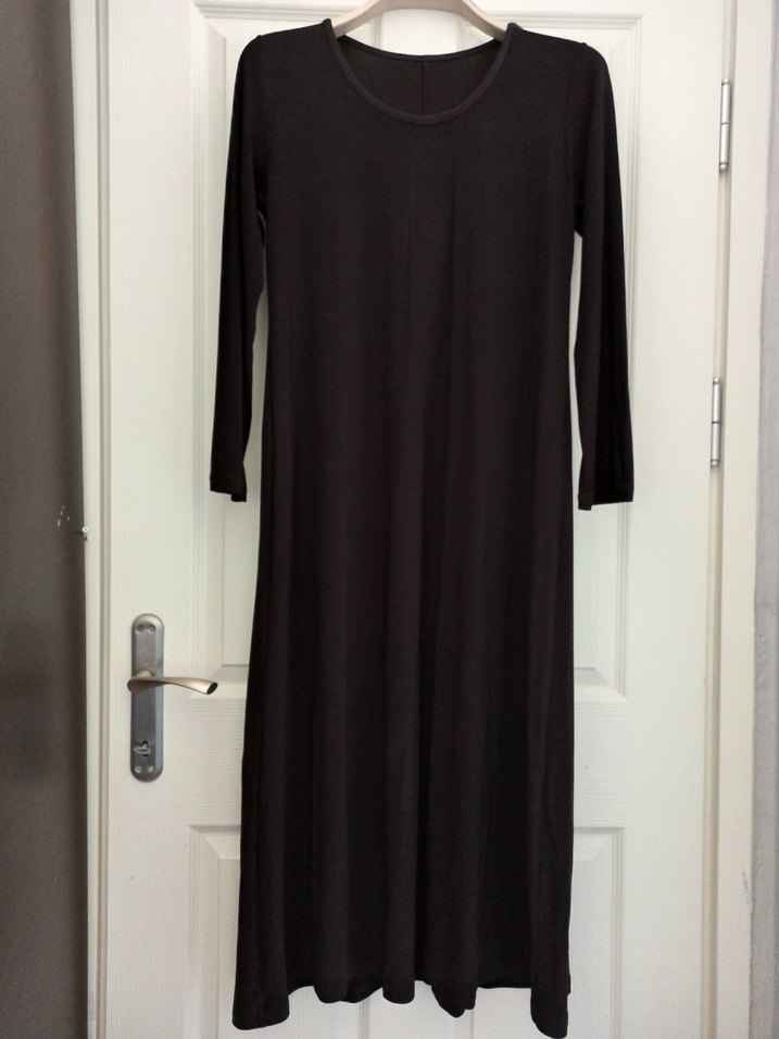 Uzun Kahverengi Gotik Kadın Elbise - Görsel 3