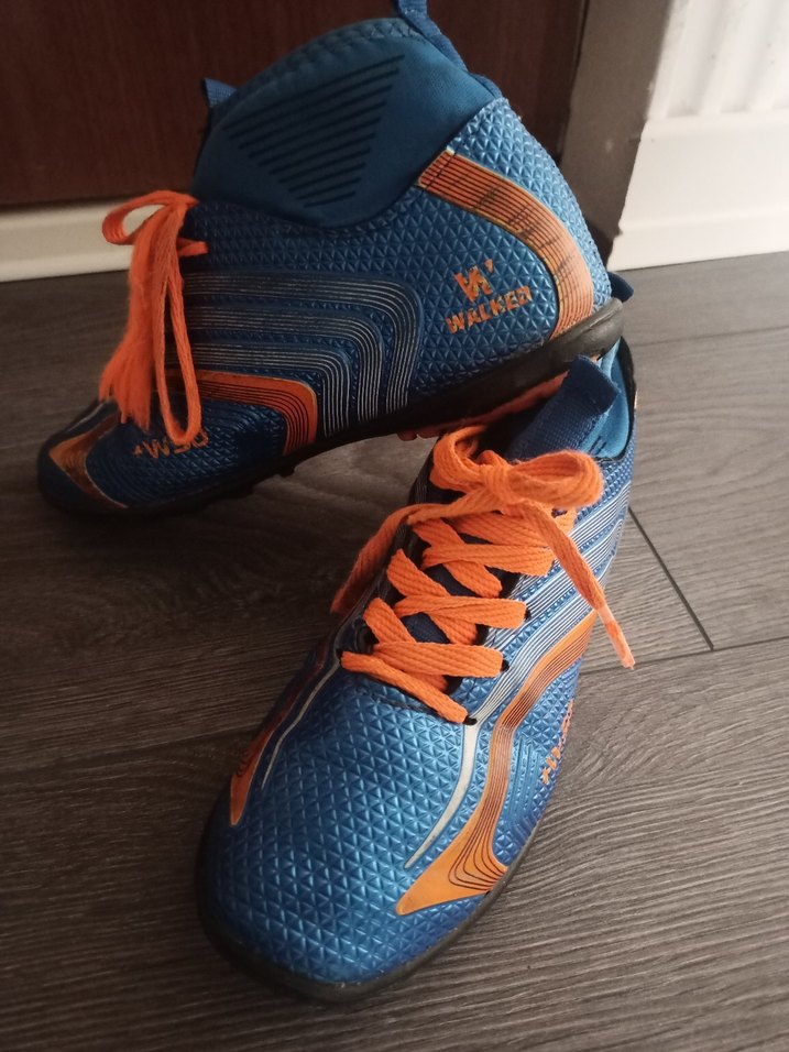 Yılan Desenli Mavi Spor Ayakkabı krampon 35 numara - Görsel 4