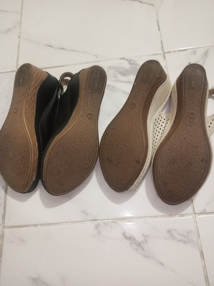 Siyah Kadın Dolgu Topuklu Sandalet 3 ürün tek fiyat - Görsel 5