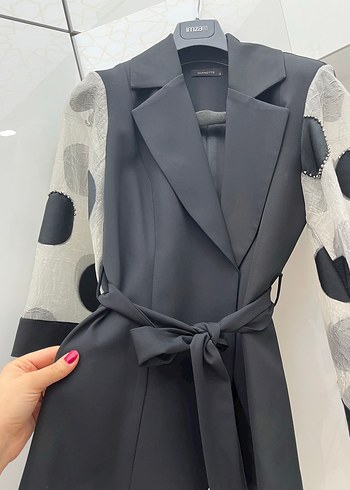 Desenli Kemerli Mini Kadın Takım - Görsel 4