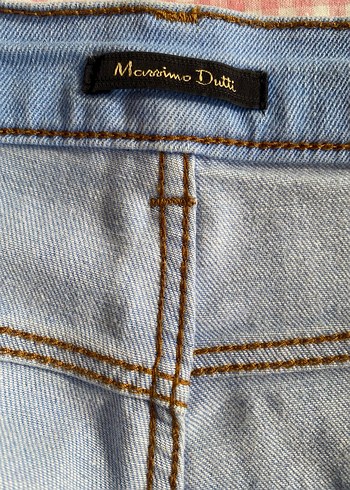 Massimo Dutti Mavi Kot Pantolon - Görsel 4