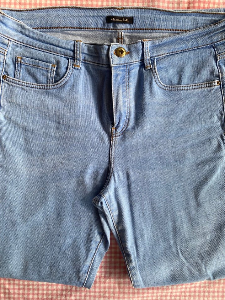 Massimo Dutti Mavi Kot Pantolon - Görsel 2