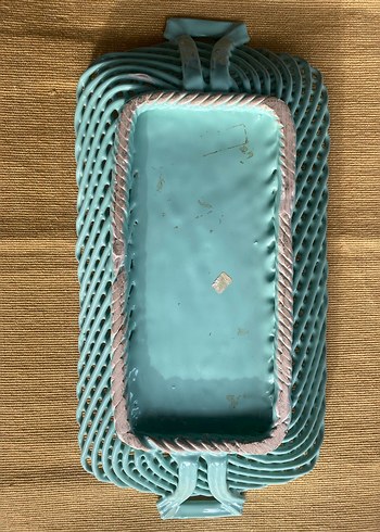 Antika, Pastel Turkuaz Örgü Sepet - Görsel 4