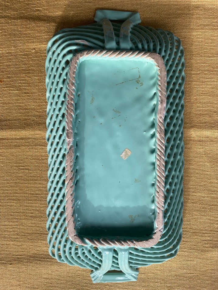 Antika, Pastel Turkuaz Örgü Sepet - Görsel 4