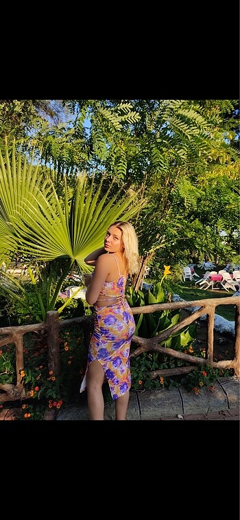 s Beden çeşitli Renk Çiçekli elbise