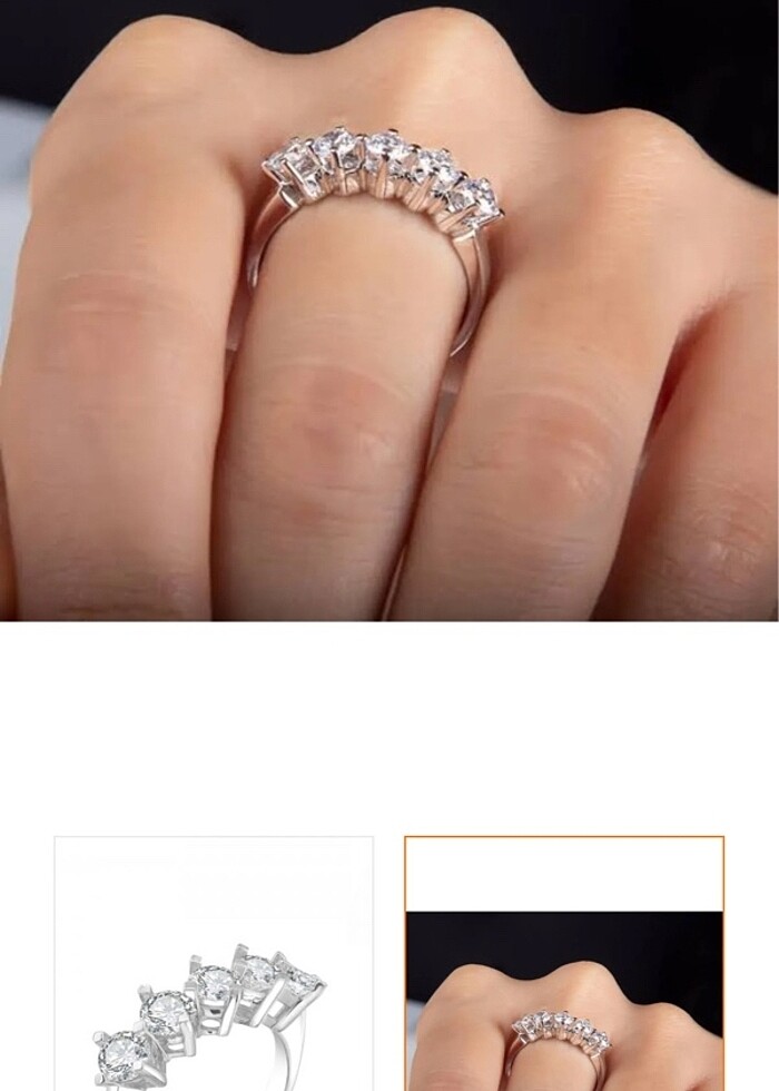 Pırlanta beştaş yüzük - Görsel 2