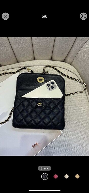 Chanel görünümlü bel çantası - Görsel 5