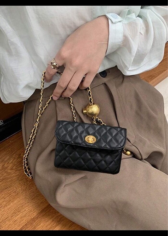 Chanel görünümlü bel çantası - Görsel 2