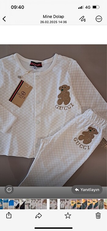 Erkek bebek gucci pijama takımı - Görsel 10