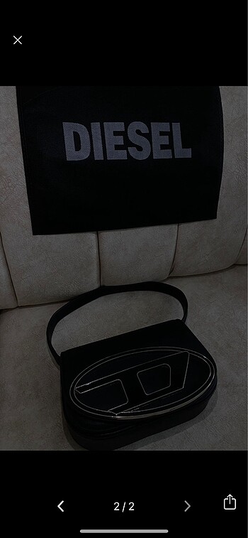 Diesel Diesel Siyah Mat Deri Çanta