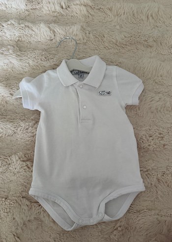 Lacoste Beyaz Polo Bebek Body