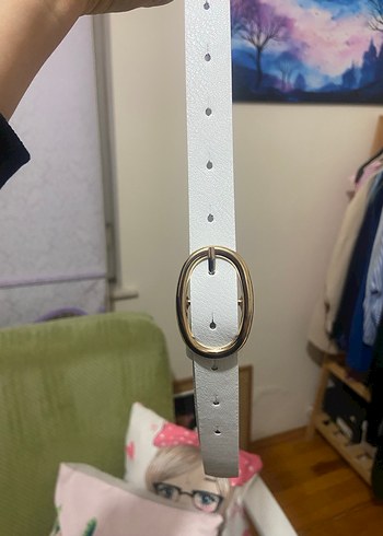 Kadın Beyaz Deri Kemer - Görsel 2