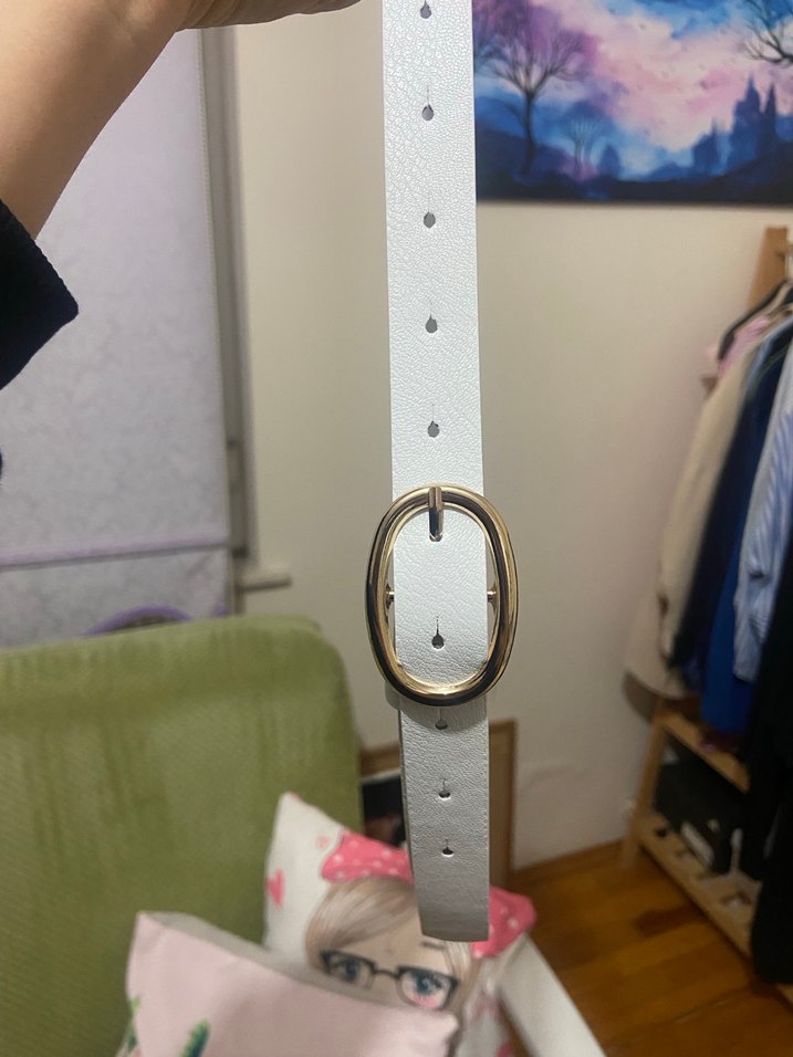 Kadın Beyaz Deri Kemer - Görsel 2