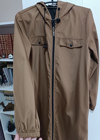 Bej Kadın Yağmurluk Cep Detaylı - Görsel 2