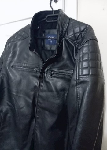 LC Waikiki 3XL Siyah Deri Erkek Mont - Görsel 2