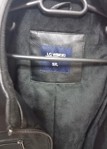 LC Waikiki 3XL Siyah Deri Erkek Mont - Görsel 5