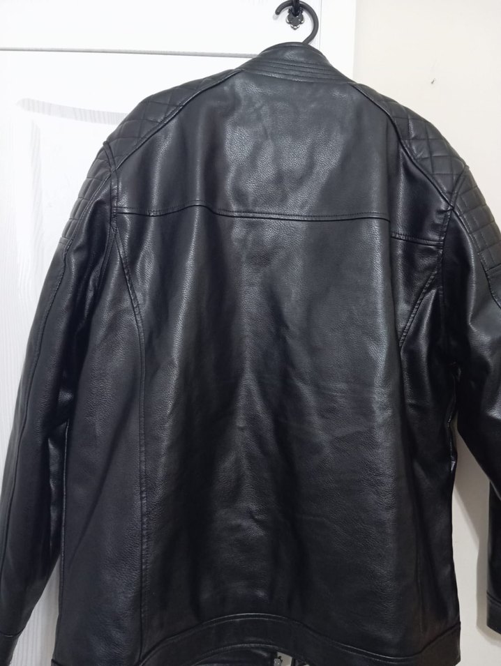 LC Waikiki 3XL Siyah Deri Erkek Mont - Görsel 4