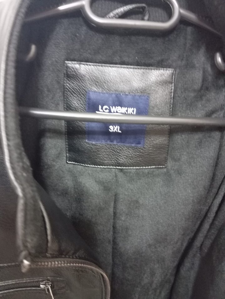 LC Waikiki 3XL Siyah Deri Erkek Mont - Görsel 5